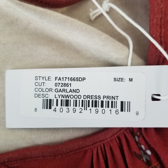 NWT Rachel Pally Lynwood Midi Dress Burgundy Garland Print Size M Stretchy - Picture 3 of 16